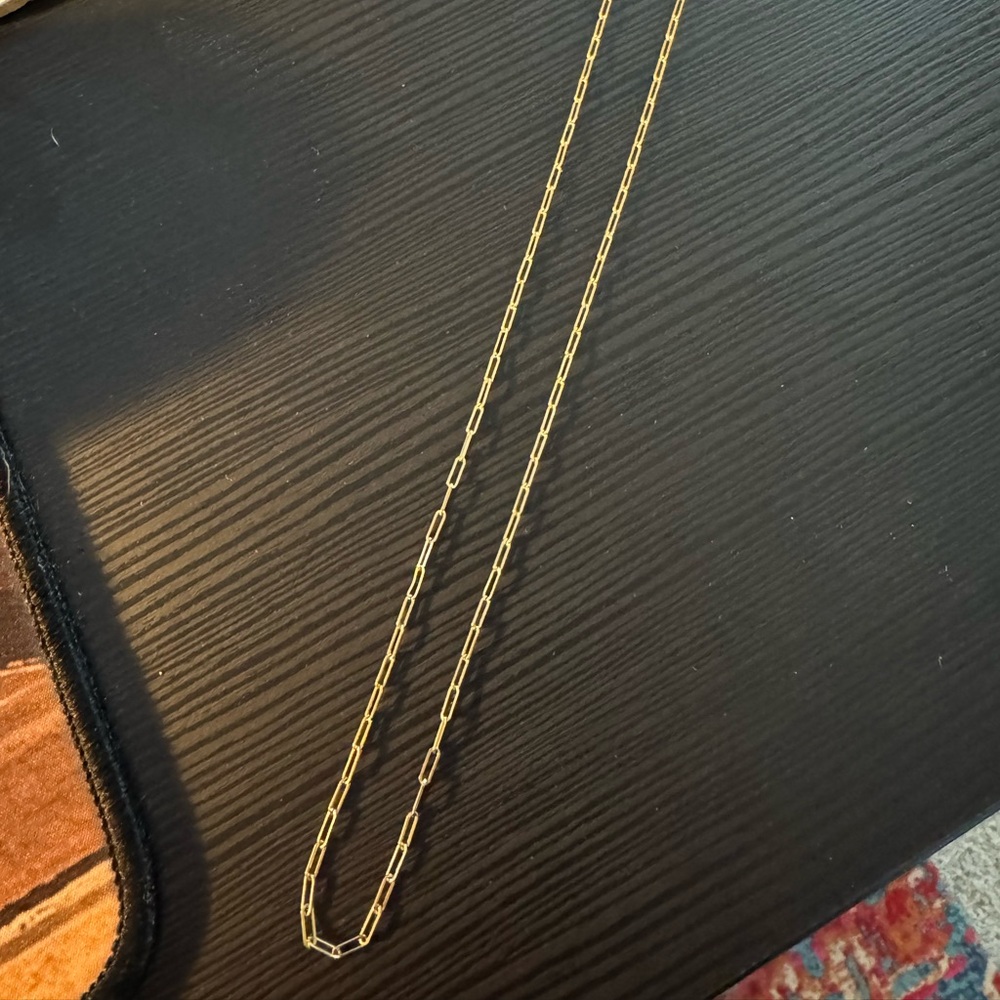 Paperclip 14K Gold Chain Necklace